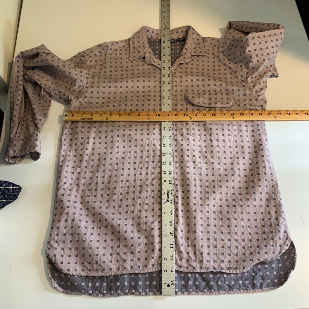 Patagonia Shirt Womens M Medium Purple Gray Long Sleeve Button Pocket Drop Cut - Picture 6 of 10